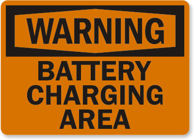 Charging on Battery Charging Area Signs   Durable Custom Safety Sign At Best