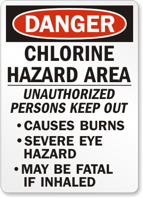 Chlorine Danger Sign