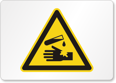 corrosive chemical sign