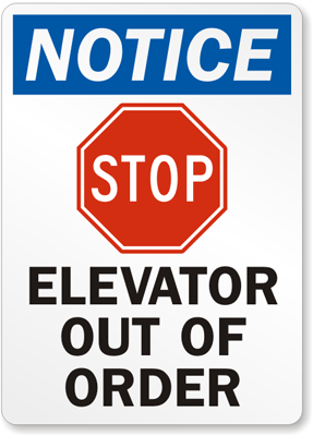 Elevator Signs Mysafetysign Com