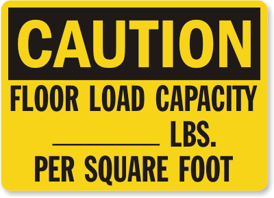 Floor Loading Sign