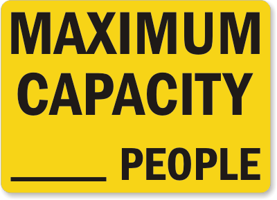 capacity sign
