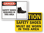 No Open Toed Shoes Signs 