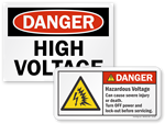 ISO High Voltage Sign, SKU: IS-2095 - MySafetySign.com