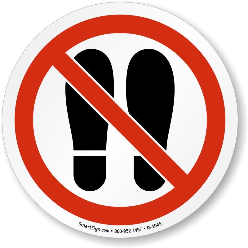 Do Not Stand Here Symbol ISO Prohibition Sign SKU IS 1045 