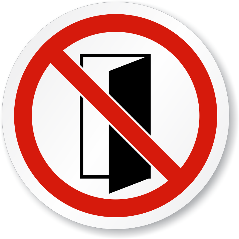ISO Do Not Close Open Door Sign, SKU: IS-1286