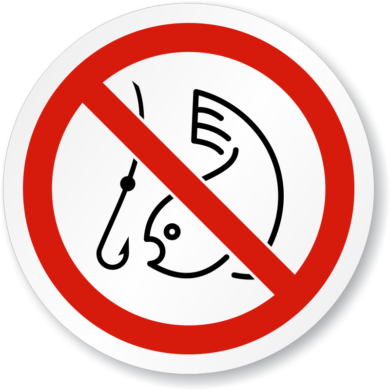 ISO No Fishing Sign