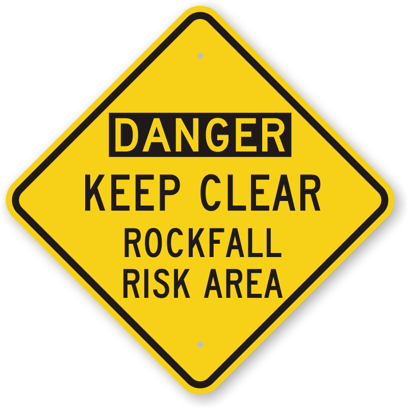 Falling Rock Zone Sign