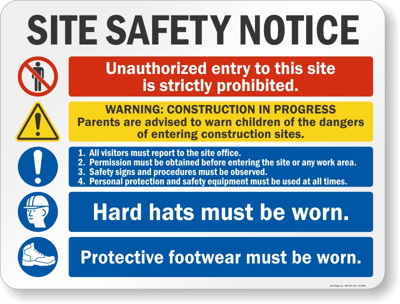 construction site safety signs
