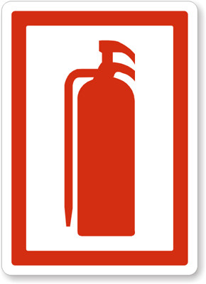 Fire Extinguisher Symbol Label