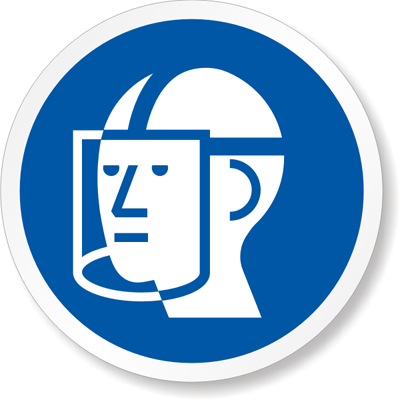 Face Shield Signs | Faceshield Required In This Area Signs