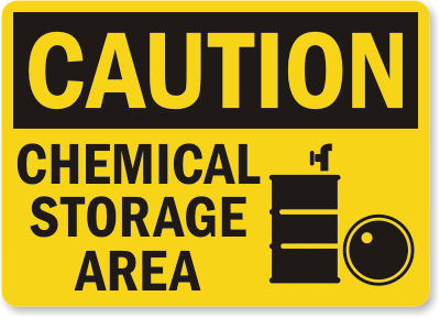 Chemical Storage Area Signs - Free Shipping