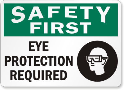 Wear Eye Protection Signs - Custom & In-Stock Templates