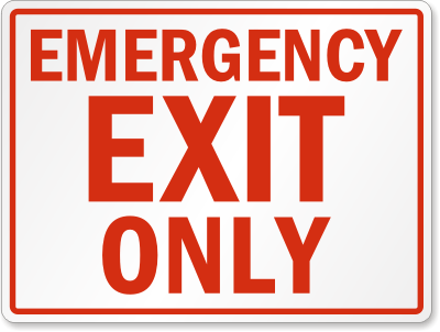 Emergency Exit Only Signs, Fire and Emergency Signs, SKU: S-1535 ...