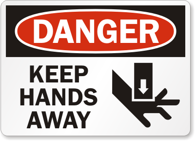 Keep Hands Away (with Graphic) Sign, SKU: S-2599 - MySafetySign.com