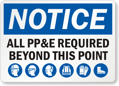 All PPE Required Beyond This Point Sign - Free Delivery, SKU: S-9775 ...