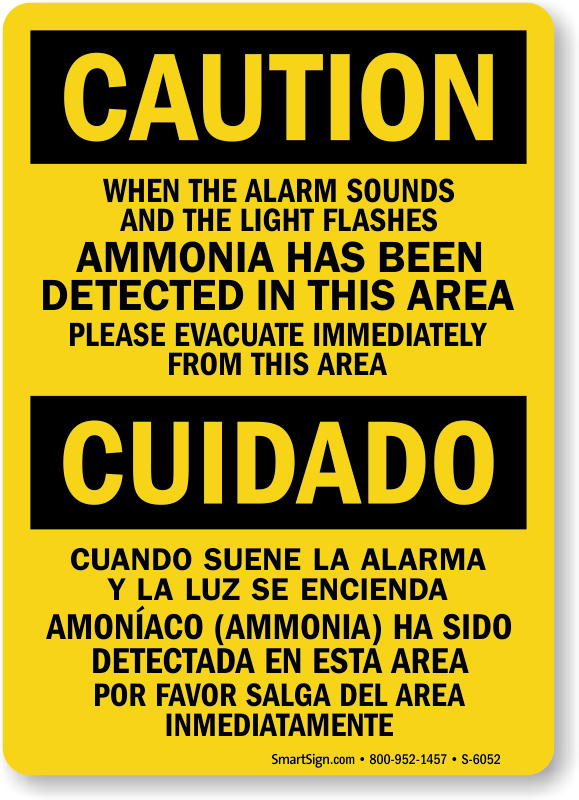 Anhydrous Ammonia Hazardous Material Sign, SKU: S-7873