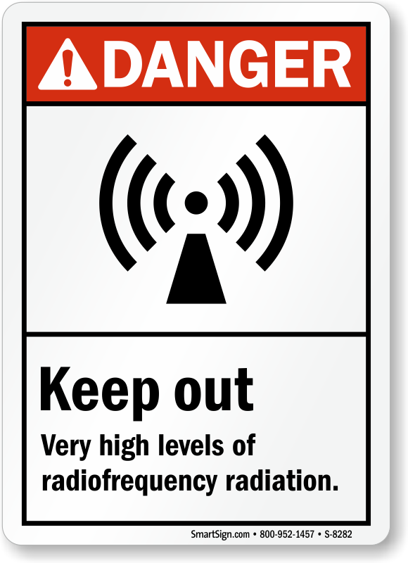 rf radiation warning signs