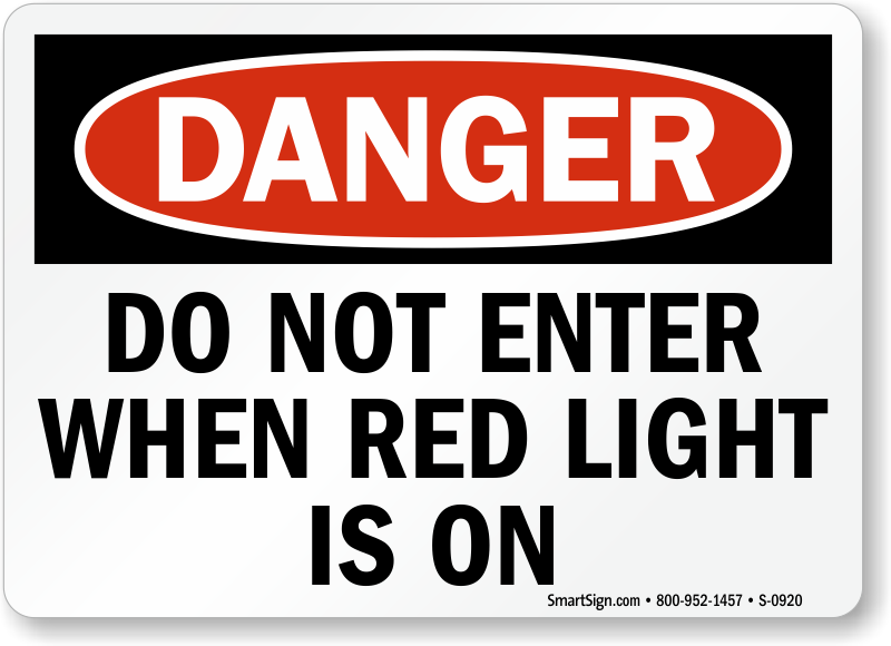 red danger signs