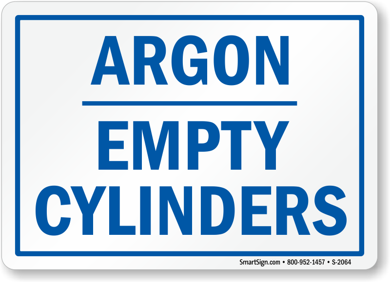 OSHA Danger Safety Sign: Argon
