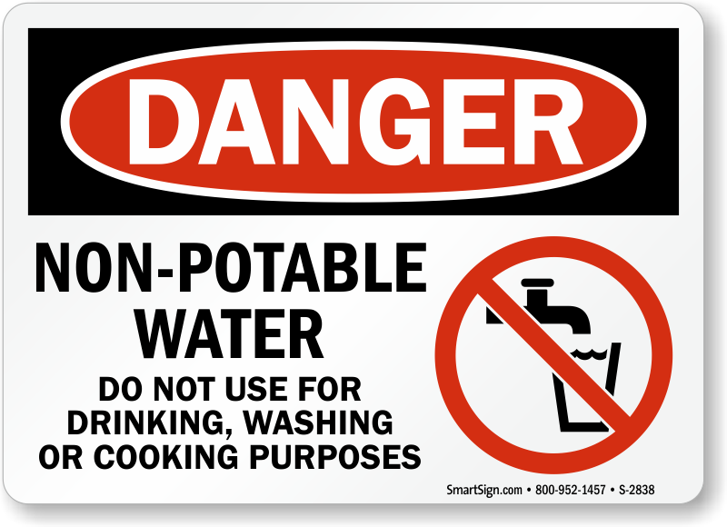 Do Not Drink Non-Potable Water Signs - MySafetySign.com