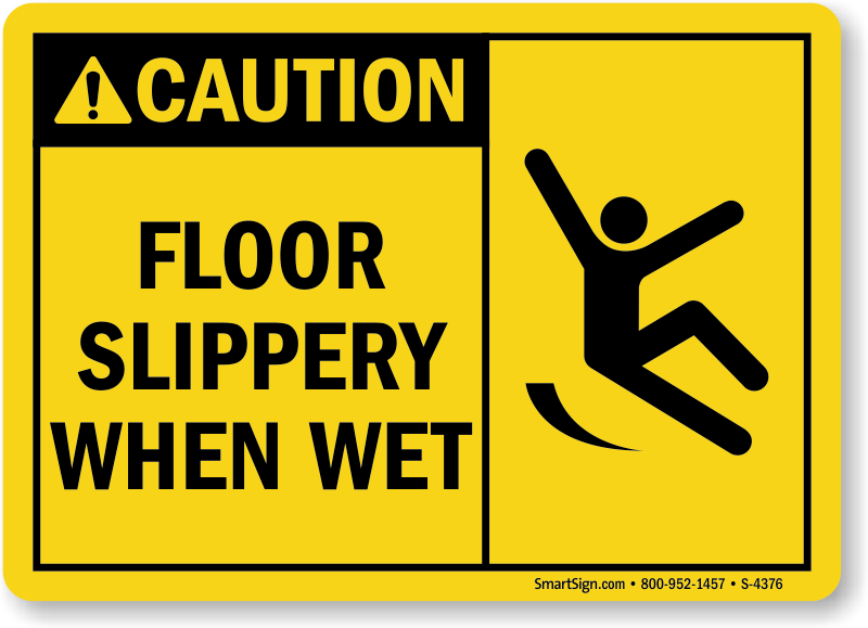 caution wet floor sign clipart