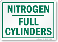 Nitrogen Full Cylinders Sign