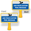 Add Your Custom Pool Message ConeBoss Swimming Pool Sign