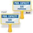 Pool Capacity Persons Custom ConeBoss Swimming Pool Sign