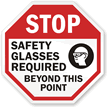 Safety Glasses Required Slipsafe Floor Safety Sign, SKU: SF-0096 ...