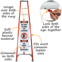 Bilingual OSHA Do Not Climb Ladder Shield Wrap